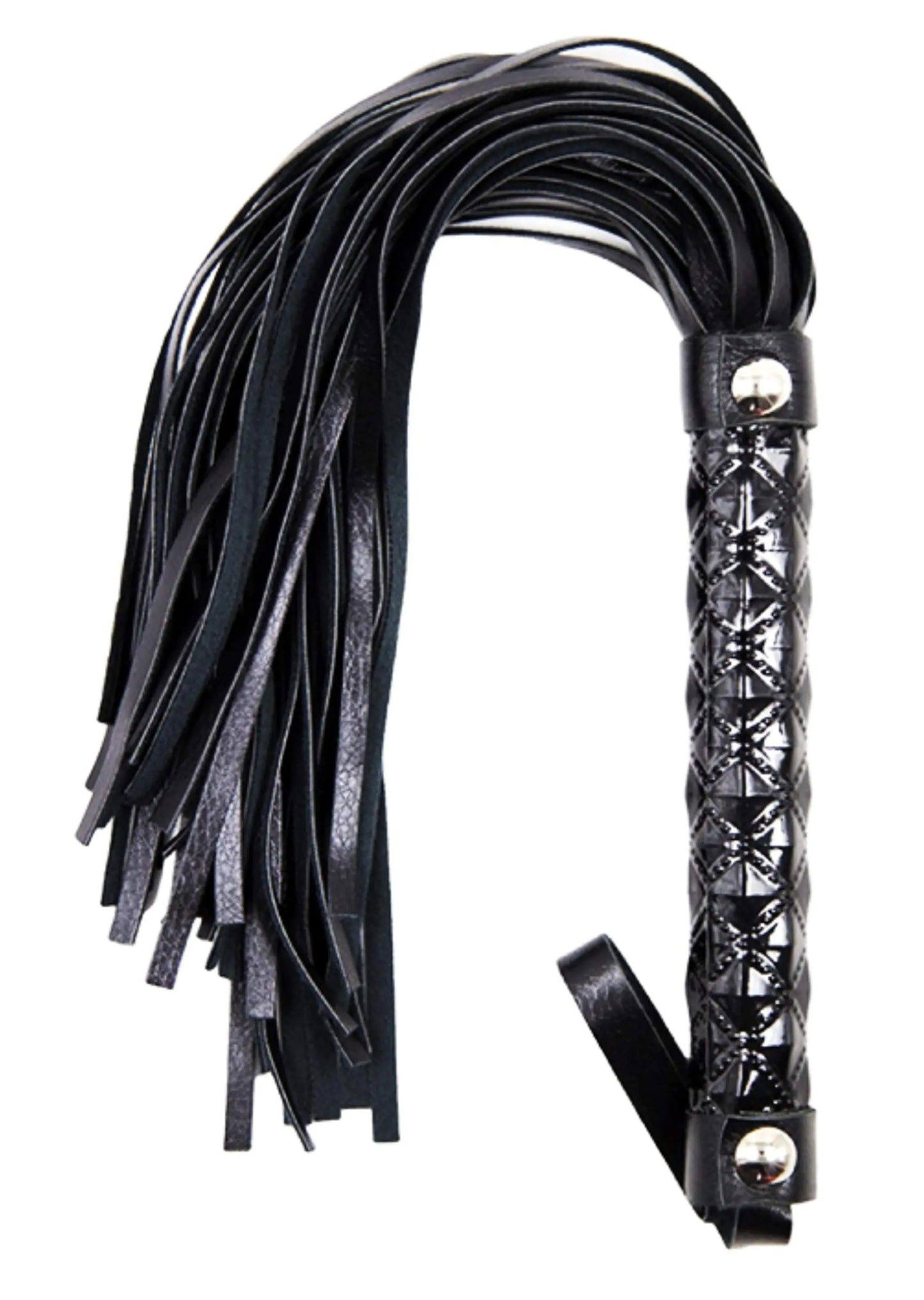 Black Faux Leather Riding Whip - view 2