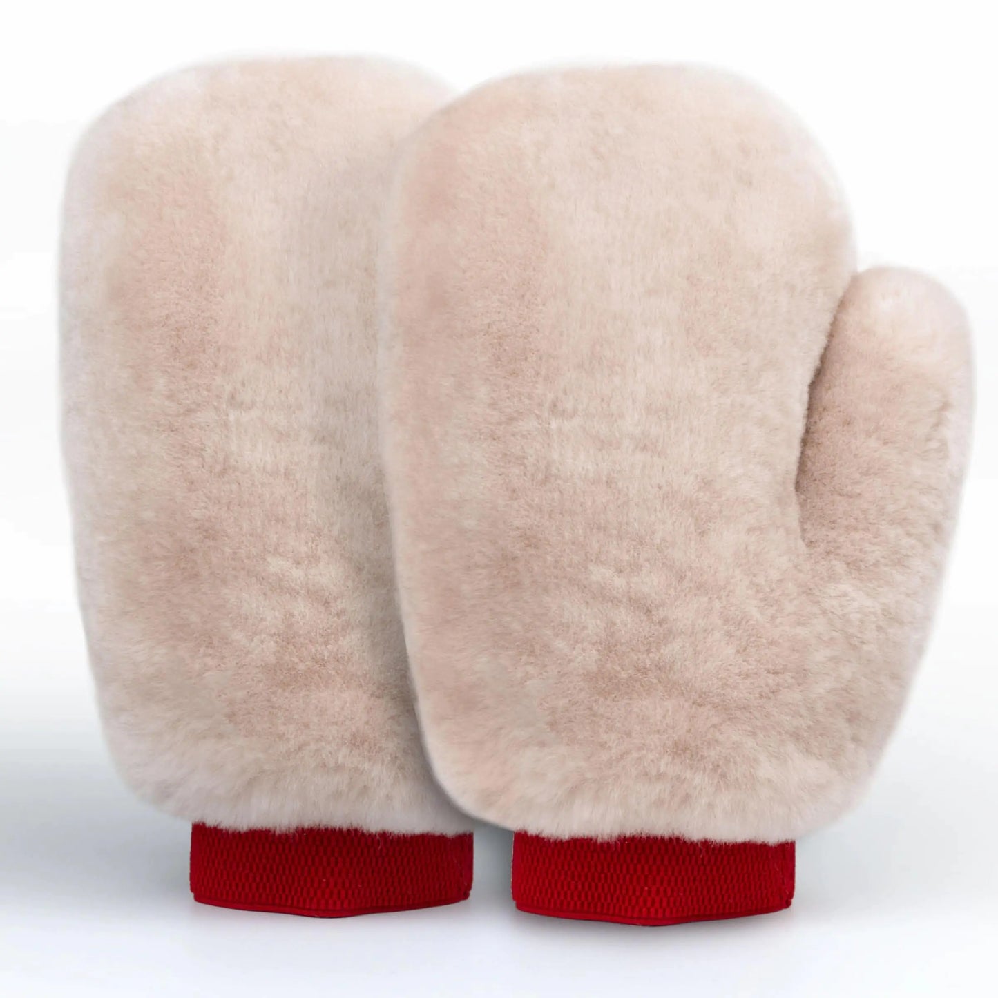 Gracefur A Pair Sheepskin Horse Brush Glove Horse Tack Sponges Mitts Horse Grooming Scrubber Mitts for Tack Cleaning Saddles Bridles Polishing and Horse Washing (Pink)