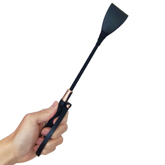 BLUECC Double Slapper Riding Crop - Black, 11.4”