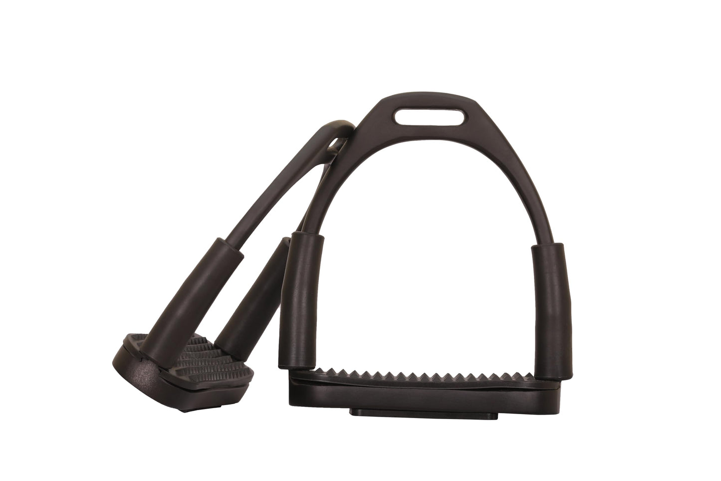 Black Matte Flexi Safety Stirrups at Horsey Horse