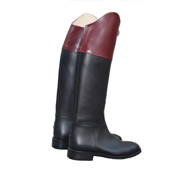 Contrasting Color Equestrian Riding Boots