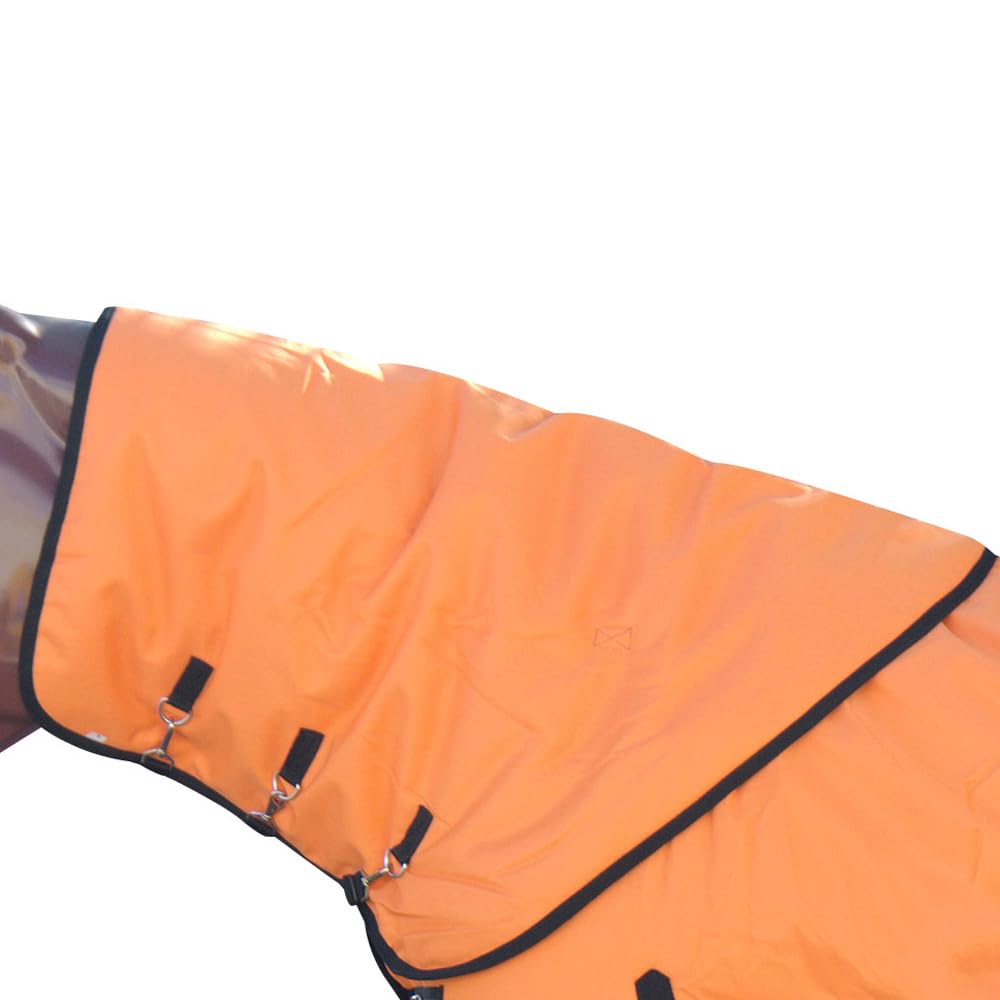 HILASON 1200D Waterproof Turnout Hood - Orange Black, Medium