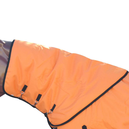 HILASON 1200D Waterproof Turnout Hood - Orange Black, Medium