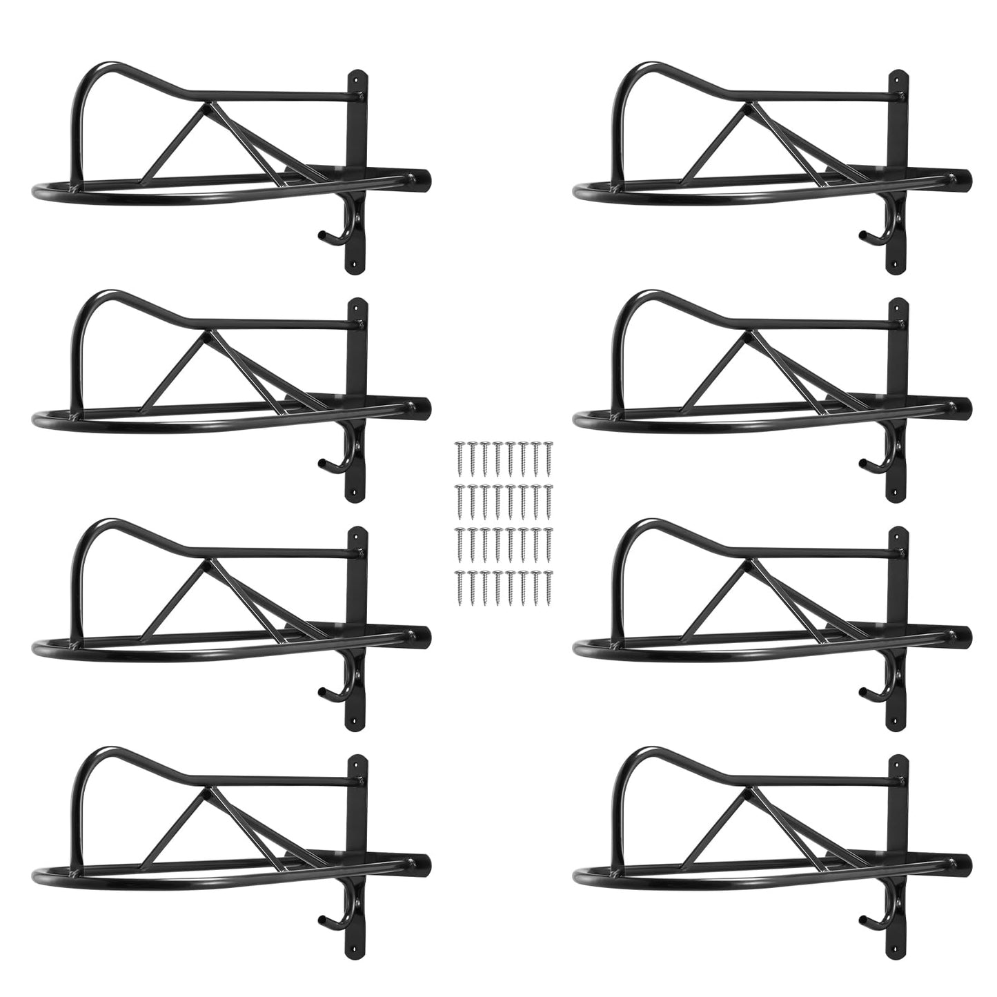 VEVOR Wall-Mount Saddle Rack Set - Wall Mounted Saddle Stand-8 Pcs
