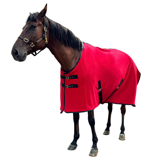 Polar Fleece Horse Cooler Blanket - Red, US78 in(EU145 cm)