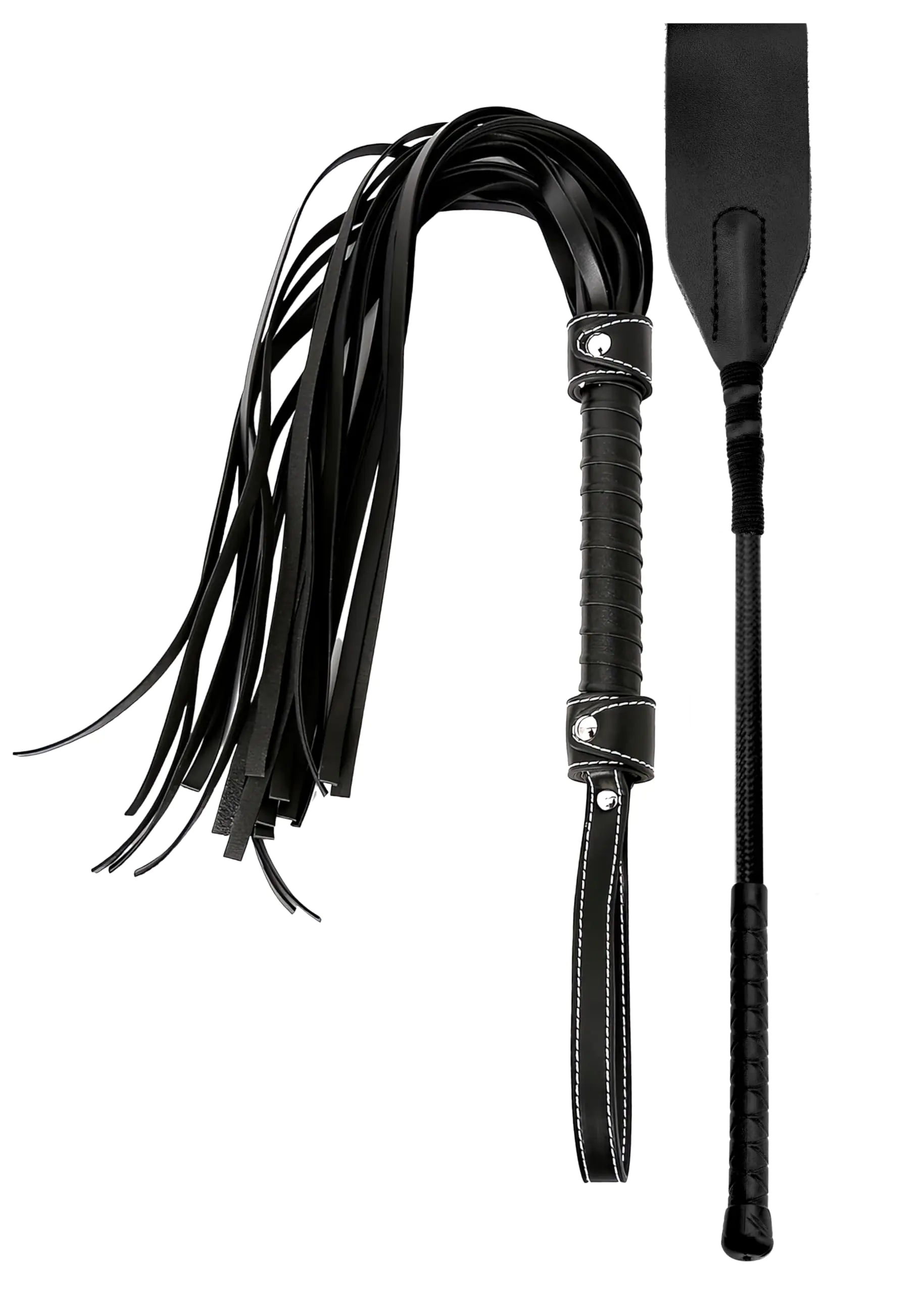 Horse Riding Crop with Faux Leather Paddle - view 2