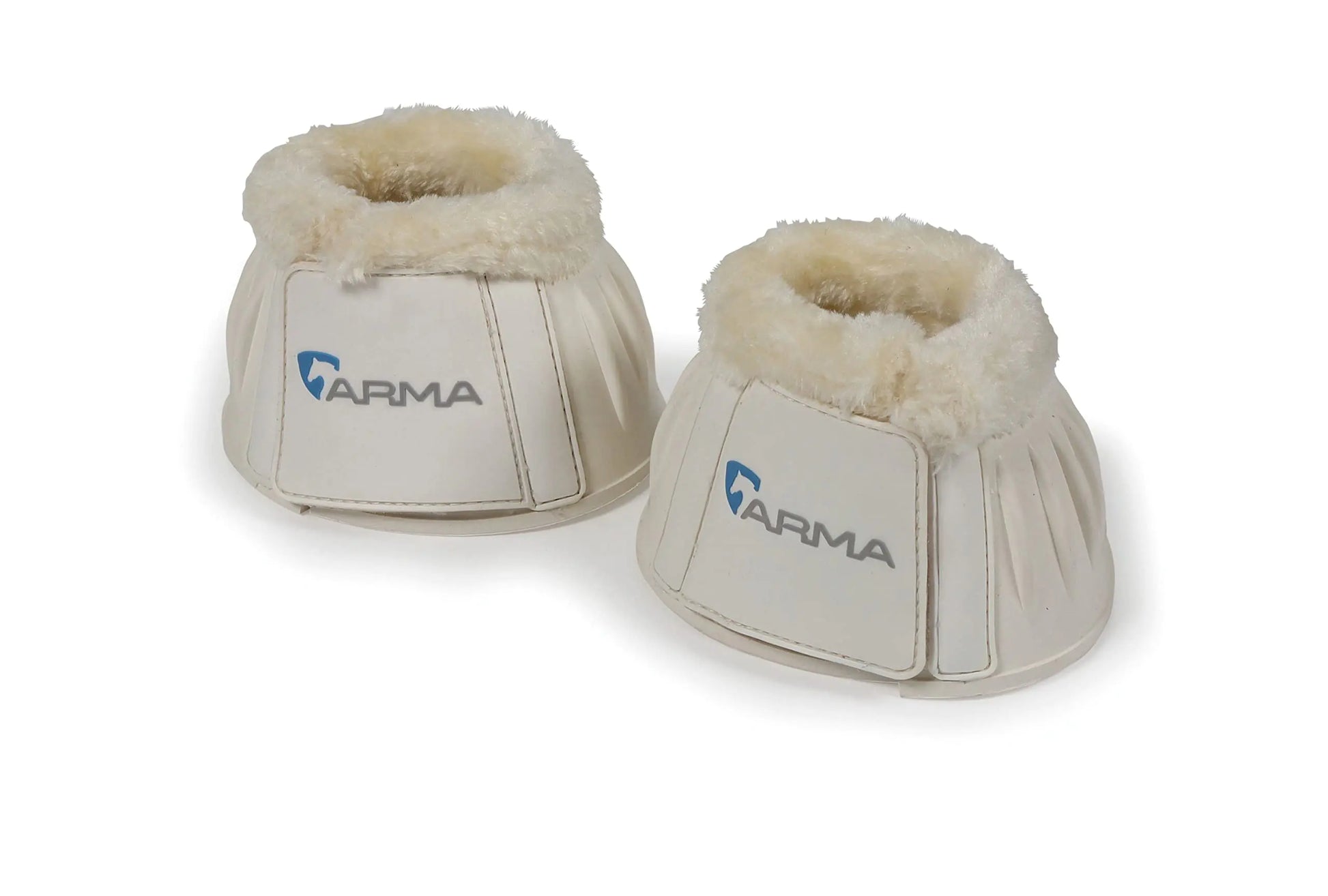 Shires ARMA Fleece Overreach Bell Boots - White, Pony