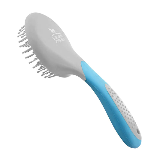 Harrison Howard Horse Mane and Tail Brush Horse Professional Grooming Brush Equestrian Detangler Non-Slip Brush Light Blue