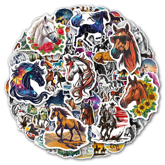 102Pcs Horse Stickers Equestrian Stickers for Water Bottle Laptop Helmet Bicycle Skateboard Horse Gifts for Women Kids Teens