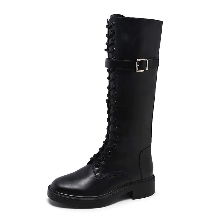 Knee-High Equestrian Riding Boots - Black, 36 - view 2