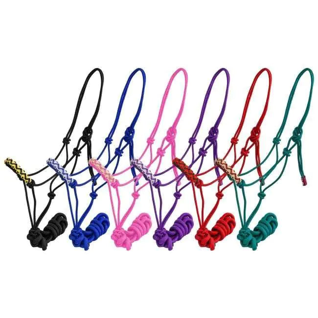 EU Equestrian Braided Nylon Rope Halter - view 2
