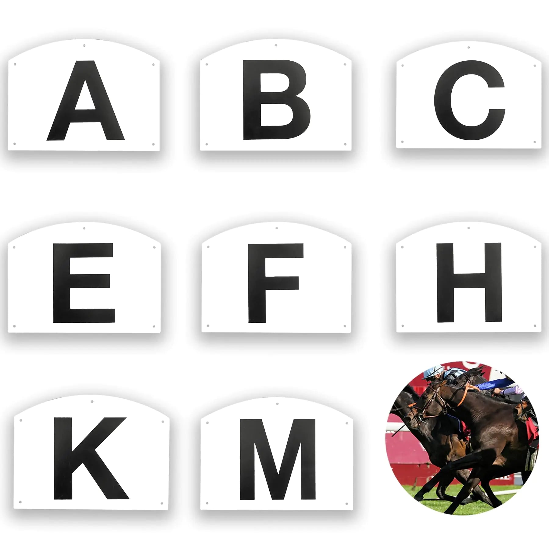 ITULCYO Wall-Mount Dressage Letters, 8-Piece Set