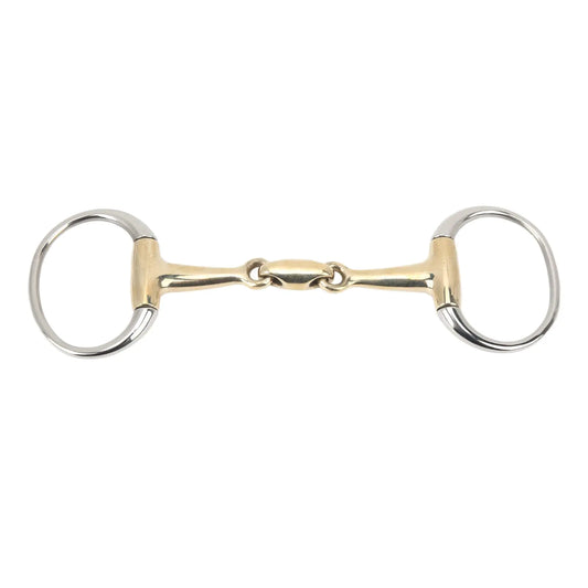 Snaffle Bit Stainless Steel Double Jointed Loose Snaffle Bit Professional 135mm/5in Mouth Snaffle Horse Bit with Copper Link for Equestrian Supplies Equestrian