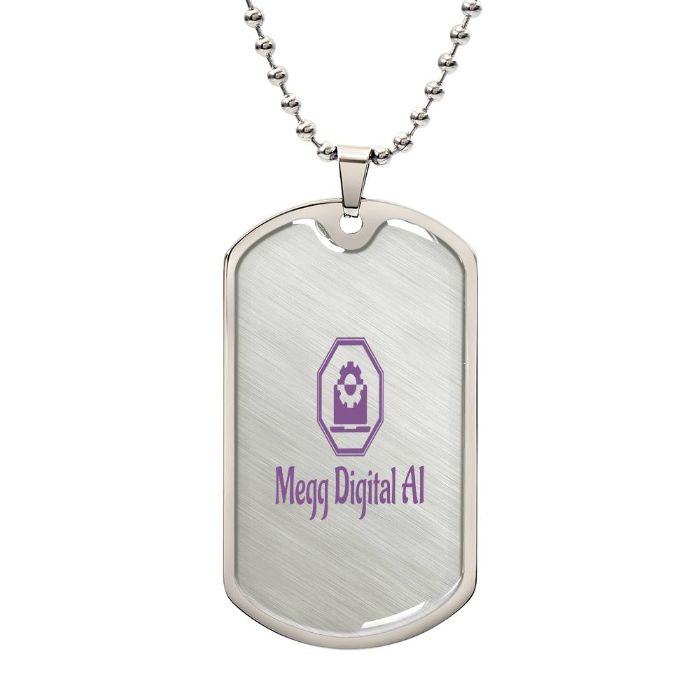Megg Digital AI Dog Tag Necklace