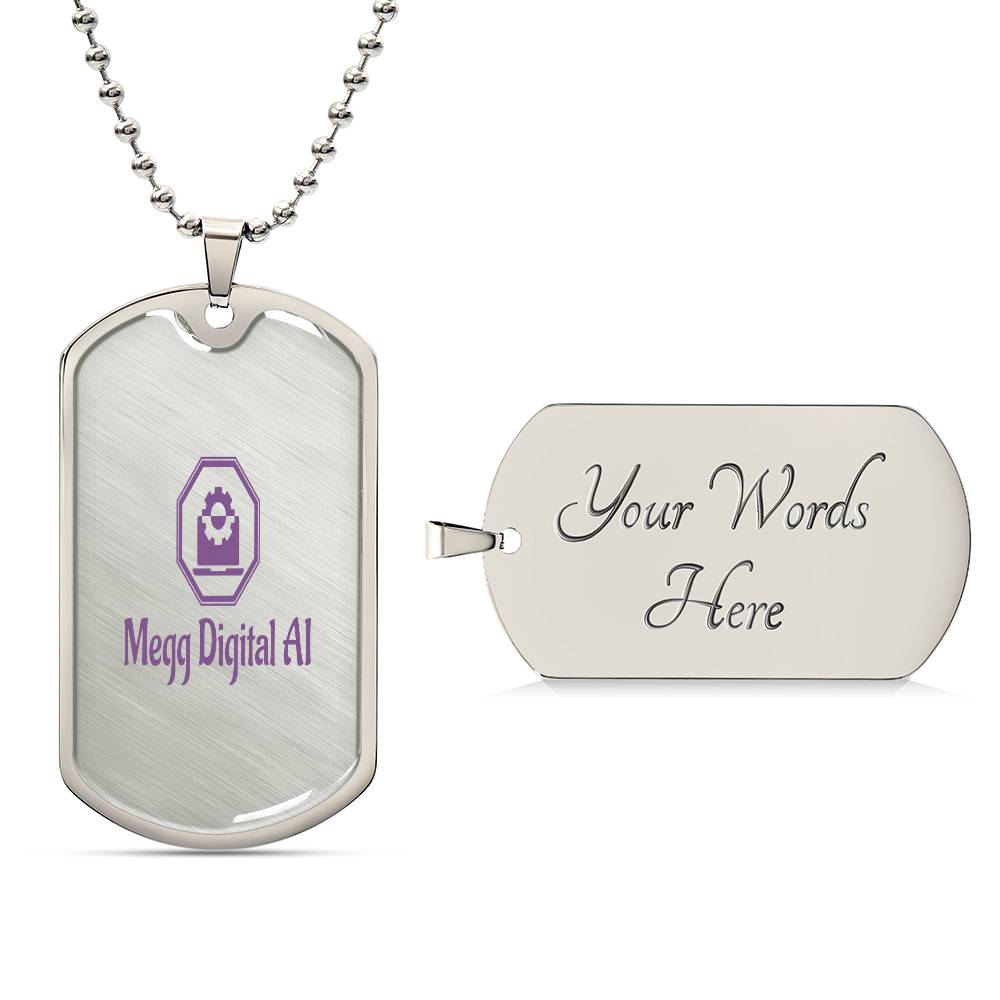 Megg Digital AI Dog Tag Necklace
