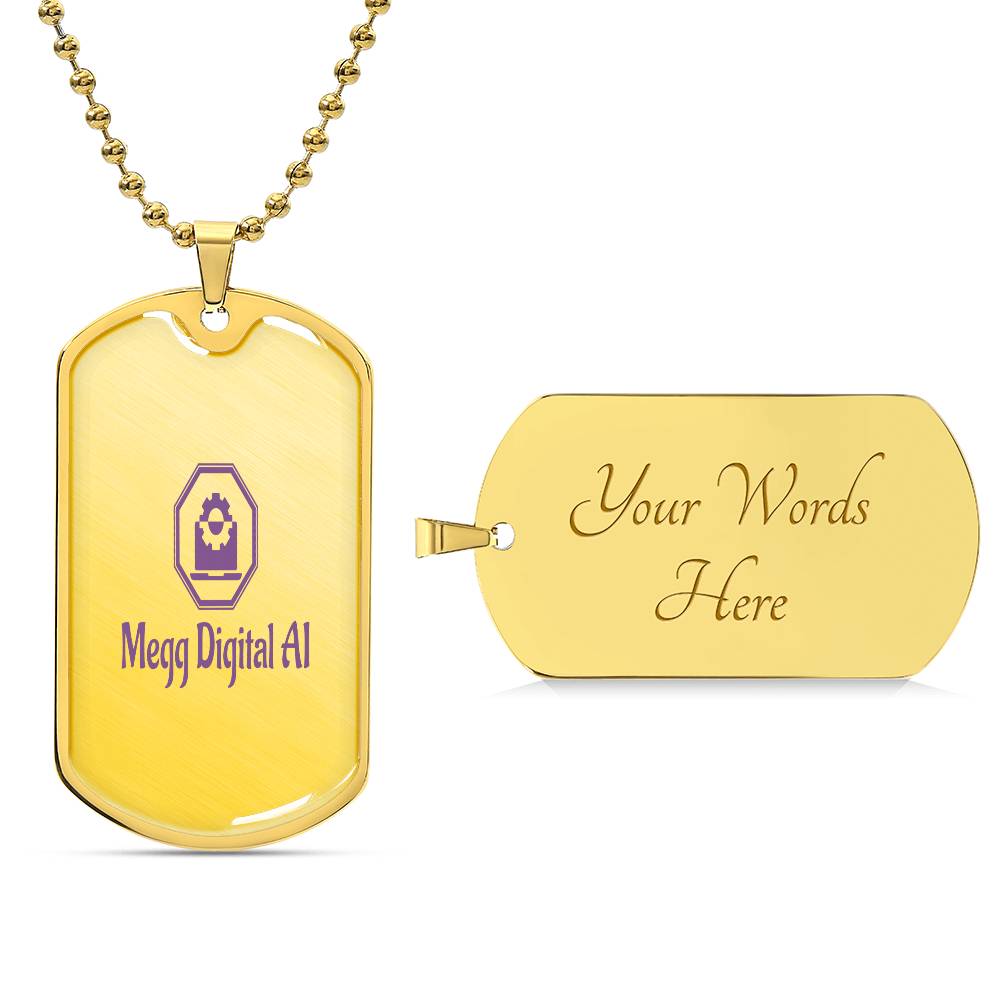 Megg Digital AI Dog Tag Necklace