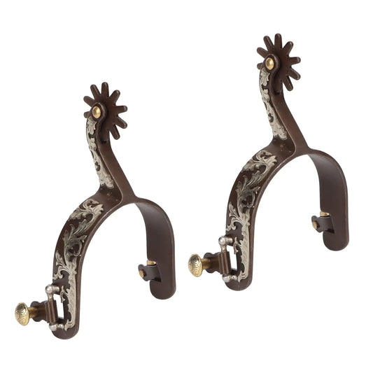 Vintage Bronze Western Cowboy Spurs, 2-Piece Set