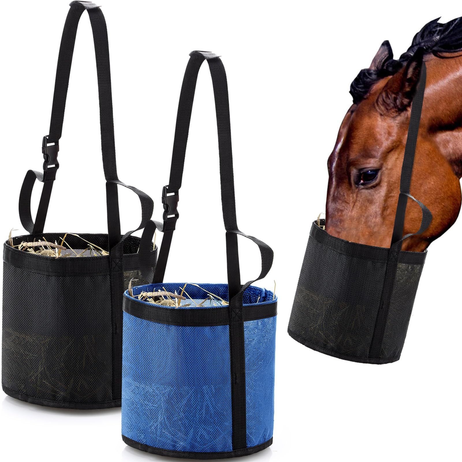 2 Pcs Horse Feed Bags at Horsey Horse
