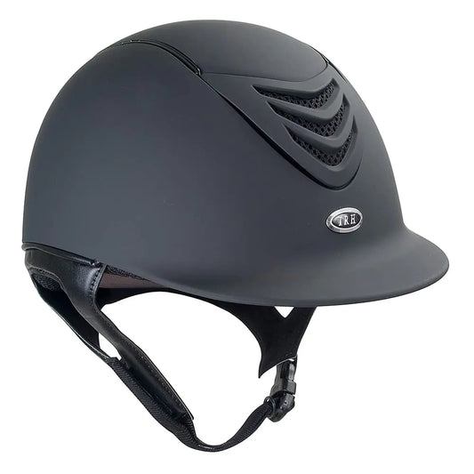 IRH Horseback Riding Safety Ergonomic Washable Rear Side Ventilation Equestrian IR4G Helmet Matte Black w/Matte Black Vent X-Large