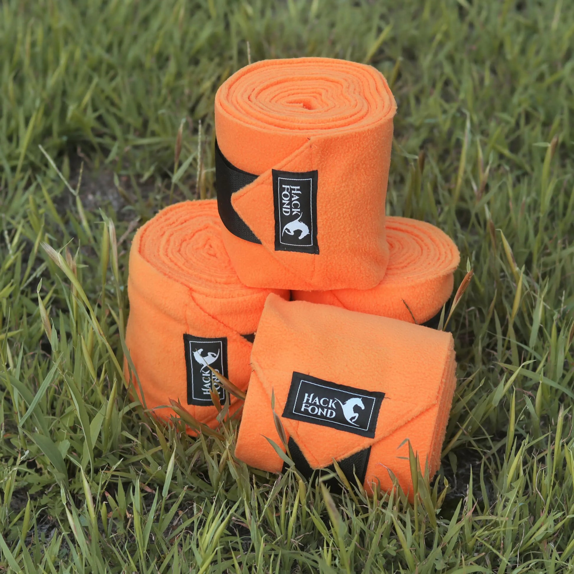 HackFond Fleece Polo Wraps, Set of 4 - Orange, 10'