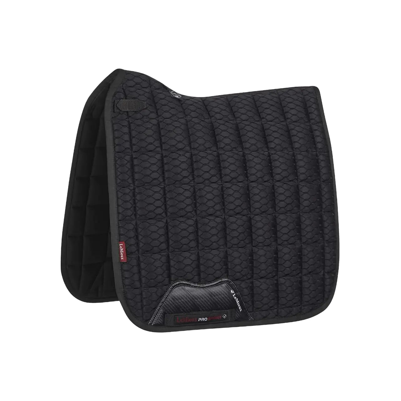 LeMieux Dressage Carbon Mesh Square Saddle Pad - Black, Large
