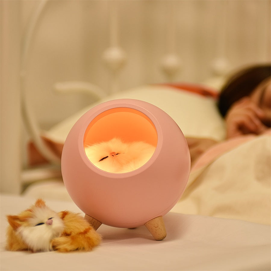 LED Cat Night Light USB Touch Bionic Dimming Atmosphere Room Decoration Lamp Holiday Gift